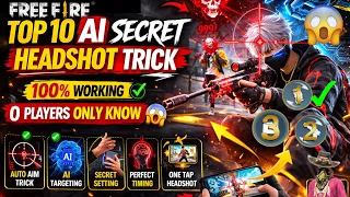 Secret Top 10 Headshot Trick 😱 Free Fire // ഇനി എല്ലാം Red Number 😳// 0 Player Only Know 💯