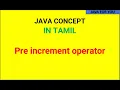 Learn Java preincrement operator through simple example program MCQ in tamil ugc net 2009 question