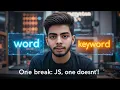 Word vs Keyword in JavaScript Must-Know Concept for Beginners to Avoid Common Coding Mistakes