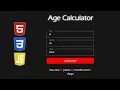 Make an Age Calculator with HTML CSS and JavaScript