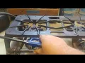 Antique Cast Iron Two Burner Propane Stove With Porcelain Handles