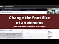 Change the Font Size of an Element Basic CSS freeCodeCamp tutorial