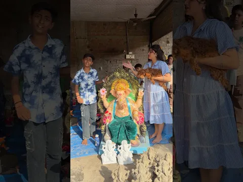 Bappa ने दिया आशीर्वाद🙏🏻😍 #comedy #youtubeshorts #shorts ##ganpatibappa @Kajalsoni_vlogs