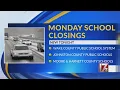 NC school districts announce Monday closings delays
