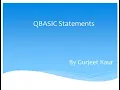 QBasic statements