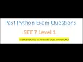 Set 7 Level 1 using python CCBP Nxtwave