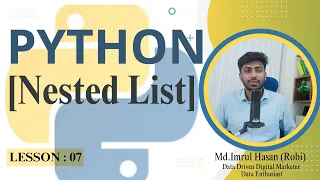 Python List part 02 Nested list Python Basic to Advance in Bangla