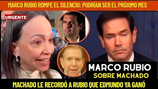 MARCO RUBIO ROMPE EL SILENCIO  MACHADO LE RECORDO QUE EDMUNDO YA GANO LAS ELECCIONES