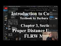 Introduction to Cosmology Proper Distance Using the FLRW Metric Chapter 3 Section 6