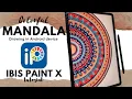 Mandala art in IBIS PAINT X mandala drawing step by step for beginners zentangle art drawing