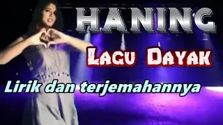 haning lagu dayak lirik dan terjemahannya