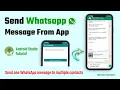 Send Whatsapp messages from app Whatsapp integration Creative Developers