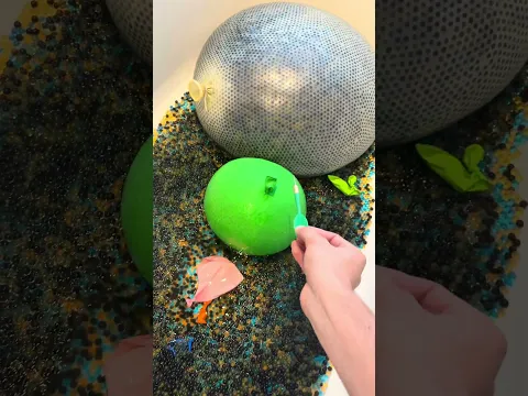 Omg that last pop was crazy!! #satisfying #balloon #orbeez #fun