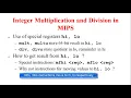 arithmetic in mips