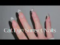 Cat Eye Blush Nails Sunset Nails Douyin Nails asmr Gelx Self-Nail Xiahongshu Nail Art