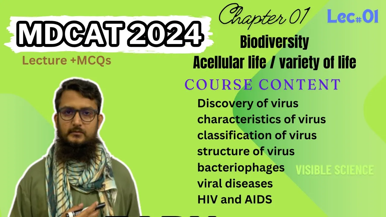 acellular life | variety of life | biodiversity | mdcat lecture