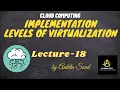 Implementation Levels of Virtualization Cloud Computing Lec 18 Ankita Sood