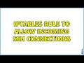 Unix Linux IPTables rule to allow incoming SSH connections 2 Solutions