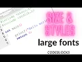 Code blocks font size Increase font size and style in codeblocks