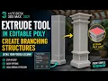 064 3ds Max Editable Poly Extrude Tool Tutorial Create Detailed Pergola Columns Fast