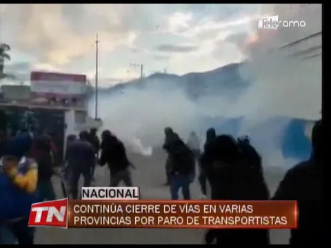 Continúa cierre de vías en varias provincias por paro de transportistas