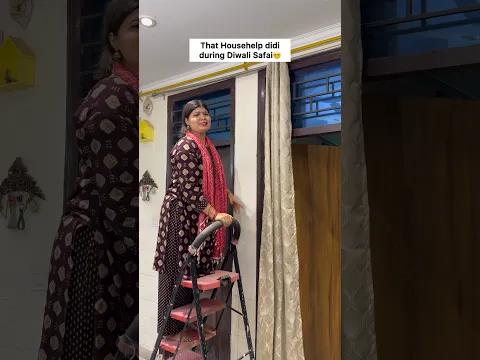 Househelp didi during Diwali Safai🤓 #diwali #comedy #ytshorts #maid #househelp