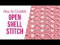 How to Crochet Open Shell Stitch FOR ABSOLUTE BEGINNERS