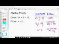 Algebra Proofs