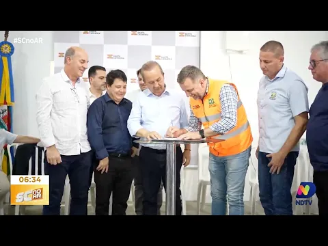 Governador Jorginho Mello assina ordem de serviço para obras de pavimentação na SC-108, no Sul de SC