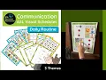 Daily Routine Schedules for Kids First-Then Sign Language Visual Cards Students with Autism