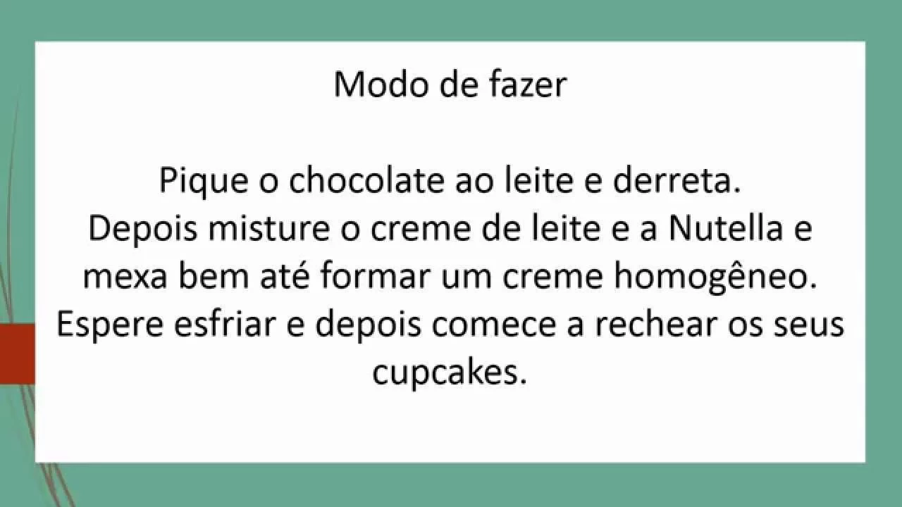 RECHEIO PARA CUPCAKE RECEITA DE RECHEIO DE CHOCOLATE FÁCIL DE FAZER