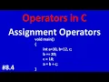 Assignment Operators in C Using Assignment Operators in C Compound Operators in C 8 4