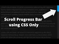 Scroll Progress Bar using CSS Only