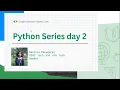 Python Essentials - Session 2