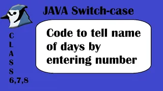 Switch Case in Java Simple School-Level Program Using BlueJ