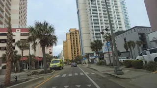 Driving Through Downtown Myrtle Beach South Carolina - 4K Tour