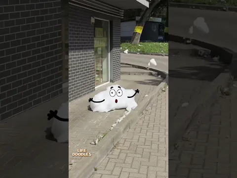 Life Doodles | Foam on the road 😂 #lifedoodles #shorts #animation