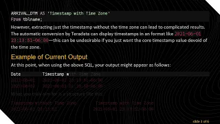 How To Extract Timestamp Without Time Zone In SQL Using Teradata 