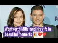 Wentworth Miller and his wife in beautiful moments