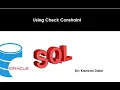 Applying CHECK Constraint
