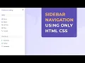 Sidebar Navigation Using Only HTML CSS Enhance Coding Web Tutorials HTML CSS