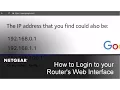 How to Login to your NETGEAR Router s Web Interface PC and Mac