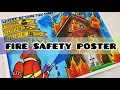 Safety safety poster safety with fire truck