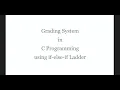C Program to the Grade of a Student using if-else-if Ladder CS Grading System in C