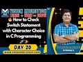 How to Check Switch Statement with Character Choice in C Programming