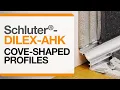 How to install a cove-shaped profile Schluter -DILEX-AHK profile