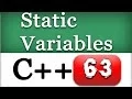 C Static Variables and Members in Class CPP Object Oriented Programming Tutorial