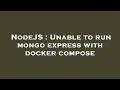 NodeJS Unable to run mongo express with docker compose