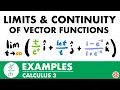 Limits Continuity of Vector-Valued Functions Examples Calculus 3 - JK Math