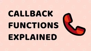 JavaScript Callback Functions Tutorial